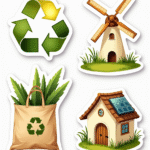 Eco-Friendly Icons - Sticker Sheet v7